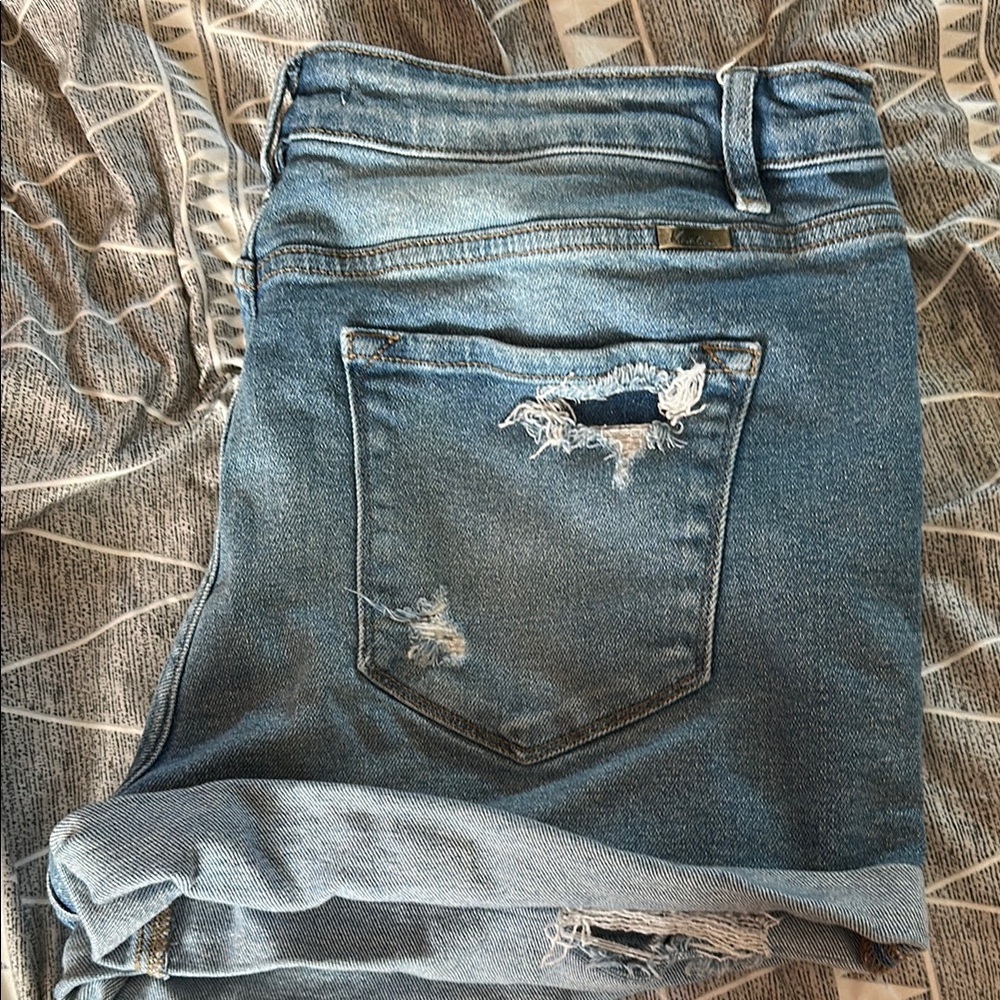 Stylish Blue Distressed Women's Jeans